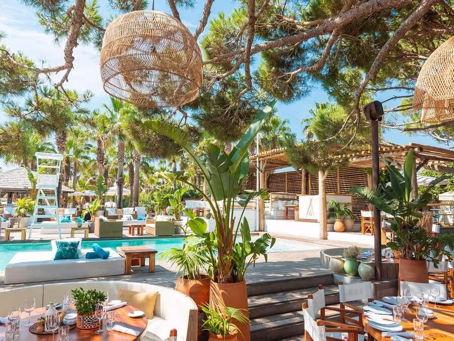 Private beach club in St. Tropez